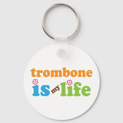 Cute Trombone is My Life Keychain