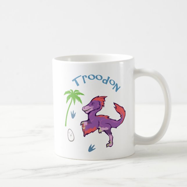 Cute Troodon Coffee Mug (Right)