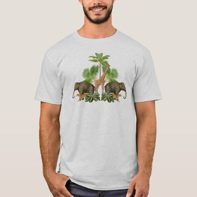 Cute tropical animals composition T-Shirt (Front)