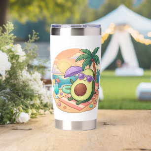 Cute tropical avocado design for summer lovers insulated tumbler
