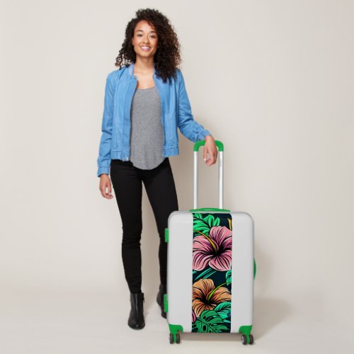 cute tropical beach floral Luggage