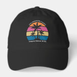 Cute Tropical Beach Sunset Custom Vacation Hat<br><div class="desc">This cute tropical palm tree sunset hat is perfect for a spring break trip or a fun cruise ship getaway vacation with the family. Personalize this fun cap for your group outing to the beach or an island family reunion.</div>