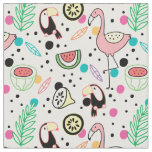Cute Tropical Birds Fabric