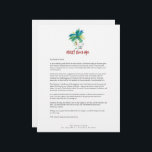 Cute Tropical Christmas Letterhead Template<br><div class="desc">Add a tropical twist to your holiday greetings with this unique Christmas letterhead template featuring watercolor art. Perfect for crafting Merry Christmas letters, invitations, or festive well-wishes, this design brings a creative and vibrant charm to your correspondence. Celebrate the season with a touch of Beach-mas flair, making this the best...</div>