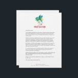 Cute Tropical Christmas Letterhead Template<br><div class="desc">Add a tropical twist to your holiday greetings with this unique Christmas letterhead template featuring watercolor art. Perfect for crafting Merry Christmas letters, invitations, or festive well-wishes, this design brings a creative and vibrant charm to your correspondence. Celebrate the season with a touch of Beach-mas flair, making this the best...</div>