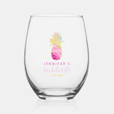  Cute Tropical Colorful Pineapple Bachelorette