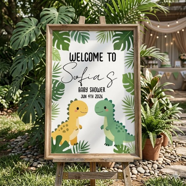 Cute Tropical Dinosaur Pattern - Monstera Palm Lea Foam Board (Creator Uploaded)