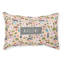 Cute Tropical Dog Pattern Personalized | Peach