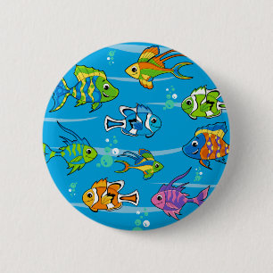 Cute Tropical Fish Button