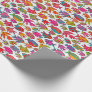 Cute Tropical Fish Red Turquoise Purple Pattern Wrapping Paper