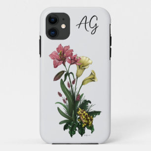 Cute Tropical Frog and Lily Botanical Floral Art iPhone 11 Case