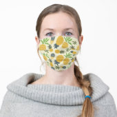 Cute Tropical Fruit Pineapple Adult Cloth Face Mask (Worn)