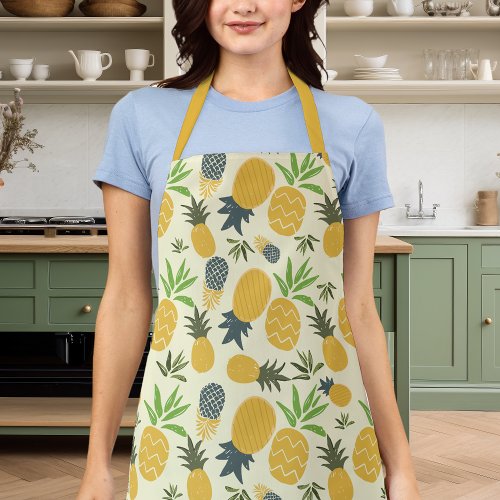 Cute Tropical Fruit Pineapple Apron