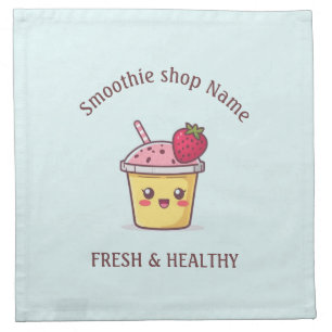 Cute Tropical Fruit Smoothies Fruit Kitchen shop Cloth Napkin
