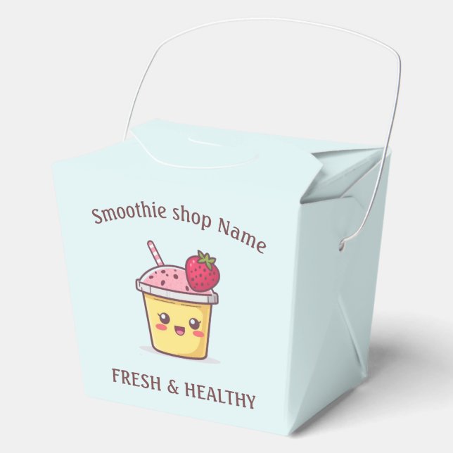 Cute Tropical Fruit Smoothies Fruit Kitchen shop Favor Boxes (Front)