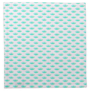 Cute Tropical Fruity Green and White Pattern Cloth Napkin