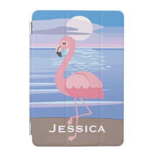 Cute Tropical Island Flamingo Personalised iPad Mini Cover