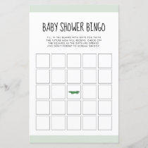 Cute tropical jungle Baby shower Bingo game