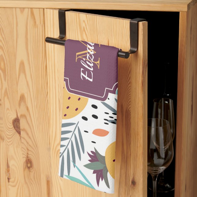 Cute Tropical Kitchen Towel (Thirds Fold)