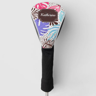 Cute Tropical Leaves Golf Head Cover