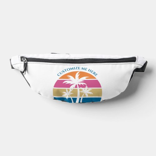 Cute Tropical Palm Tree Beach Vacation Fanny Pack