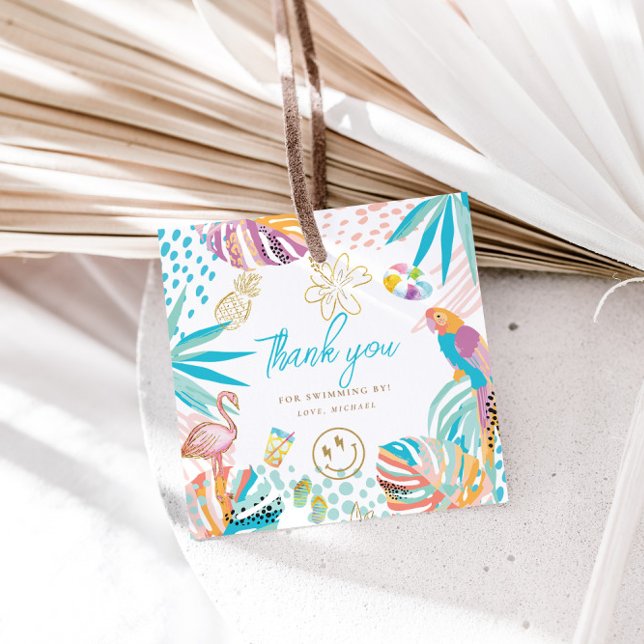 Cute Tropical Party Favor Tags (Creator Uploaded)