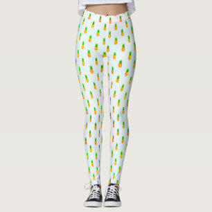 Cute Tropical Pineapple Pattern Leggings