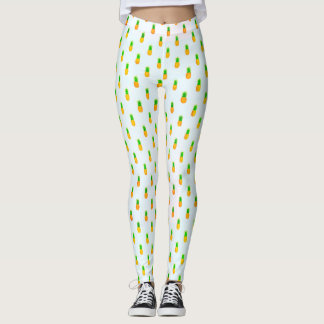 Cute Tropical Pineapple Pattern Leggings