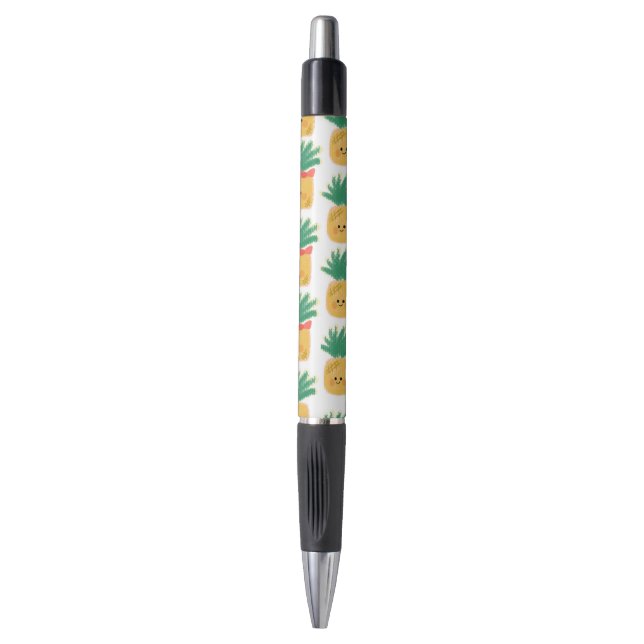 Cute Tropical Pineapple Patterned Pen (Front Vertical)
