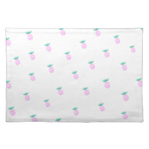Cute Tropical Pink Pineapple Pattern Cloth Placemat
