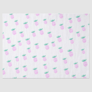 Cute Tropical Pink Pineapple Pattern Tissue Paper