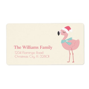 Cute Tropical Santa Flamingo - Christmas