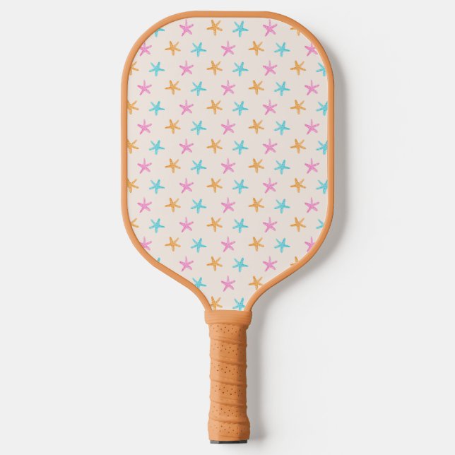 Cute Tropical Starfish Pattern Pickleball Paddle (Front)