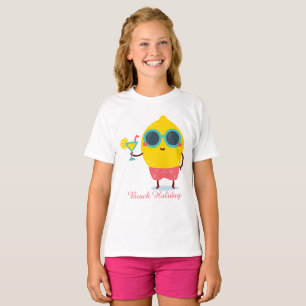 Cute Tropical Summer Beach holiday Lemon Funny T-Shirt
