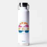 Cute Tropical Sunset Palm Tree Personalized Beach Water Bottle<br><div class="desc">This cute tropical palm tree sunset water bottle is perfect for a spring break trip with your college sorority friends or a fun cruise ship getaway vacation with the family. Personalize a set of customized bottles as a fun keepsake for your group outing to the beach or an island family...</div>