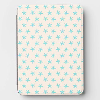 Cute Tropical Teal Blue Starfish Pattern Beige Kindle Cover
