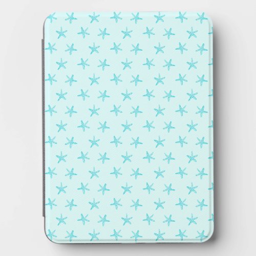 Cute Tropical Teal Blue Starfish Pattern Kindle Cover