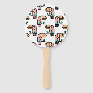 cute tropical toucan bird animal gift for kids  hand fan