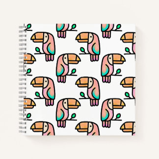 cute tropical toucan bird animal gift for kids notebook