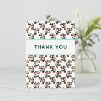 cute tropical toucan bird animal gift for kids thank you card