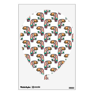 cute tropical toucan bird animal gift for kids wall decal