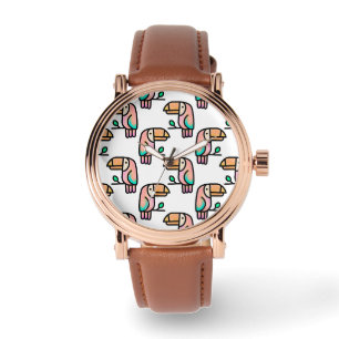 cute tropical toucan bird animal gift for kids watch