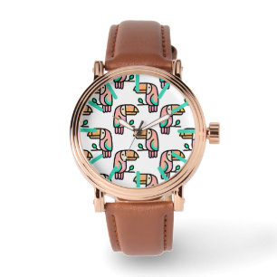 cute tropical toucan bird animal gift for kids watch