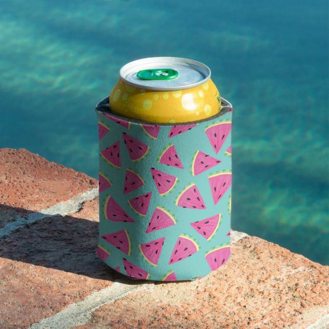 Cute Tropical Watermelon pattern Can Cooler (In Situ Pool)