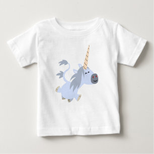 Cute Trotting Cartoon Unicorn Baby T-Shirt