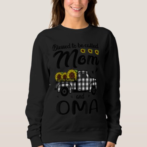 Cute Truck Plaid Sunflowers Blessed To Be Called M Sweatshirt