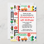 Cute Trucks &amp; Cars Birthday Party Invitation at Zazzle