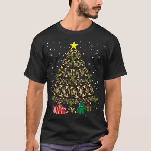 Cute Trumpet Christmas Tree Decor Xmas T_Shirt