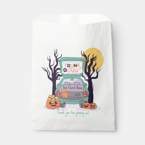 Cute Trunk or Treat Custom Halloween  Favor Bag