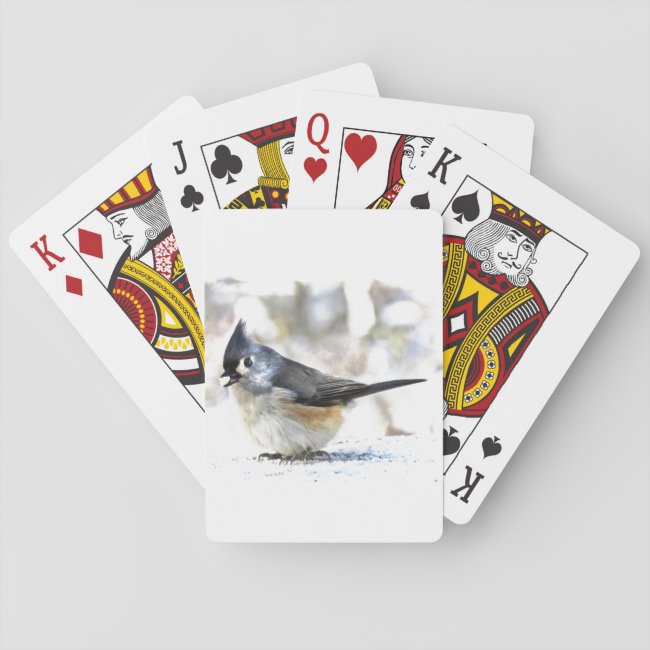 Cute Tufted Titmouse Bird Playing Cards